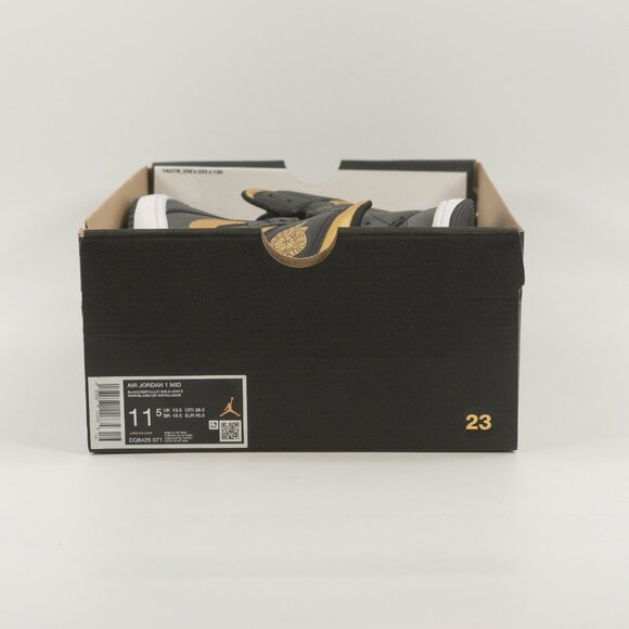 Air Jordan 1 Mid 'Black - Metallic Gold' DQ8426-071 Multi-Size - Picture 9 of 10